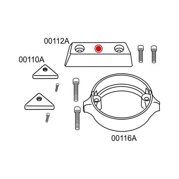 10277A Volvo Penta 290 Duo Prop Complete Anode Kit (2-24277A) tech