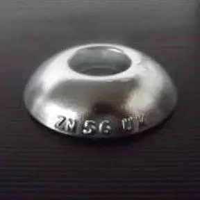 AL56uk 0.38kg Aluminium Bolt On Hull Anode 100mm Diameter