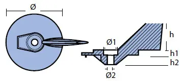 01119: Skeg Anode for Yamaha Stern Drive (1989-1990) tech