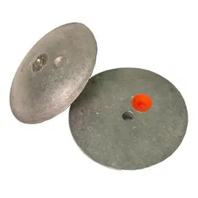 R2813A Rudder/Trim Tab Half Flange Anode - 2 13/16" (72mm Dia) Pair