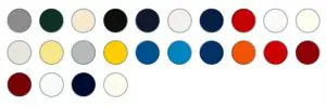 Toplac Plus Available Colours