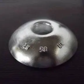Zn58uk 2.2kg Zinc Bolt On Hull Anode 140mm Diameter