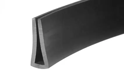 US163 Solid EPDM Square U Channel Section