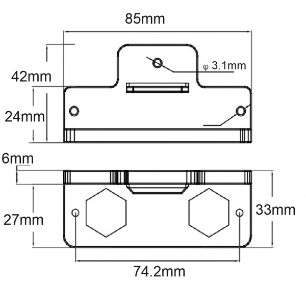 shunt dimentions