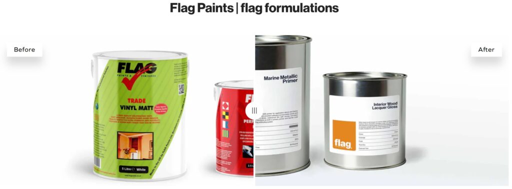 Flag - before and after